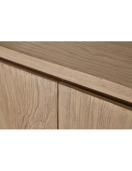Buffet 4 portes en orme massif naturel 240 cm Nara