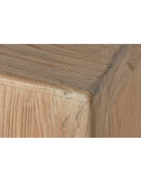 Buffet 4 portes en orme massif naturel 240 cm Nara