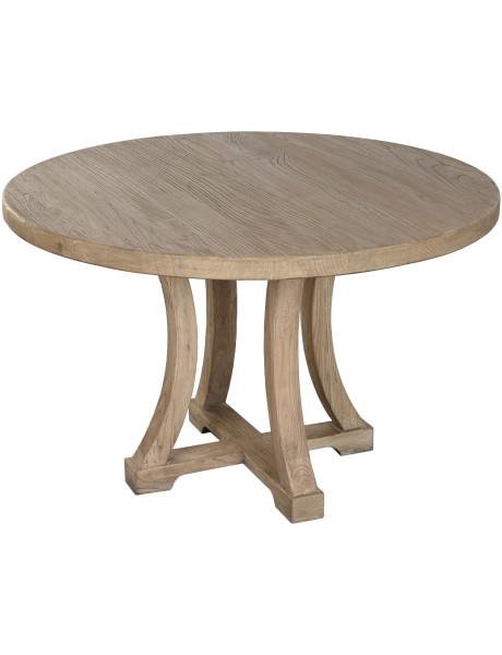 Table à manger ronde en orme massif naturel Ø120 cm Arezzo