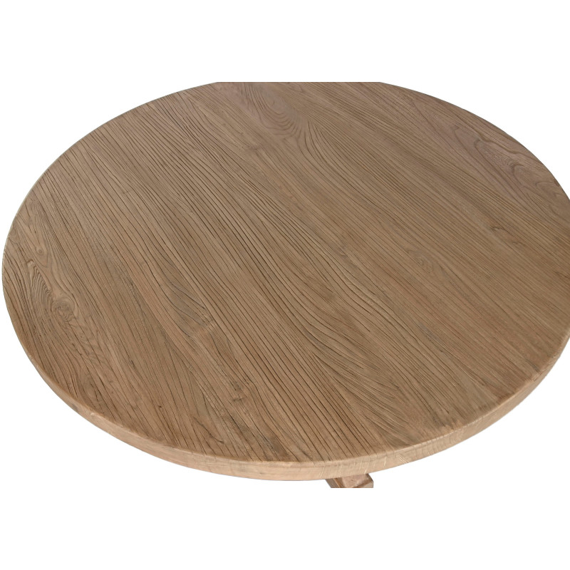 Table à manger ronde en orme massif...