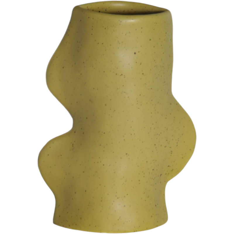 Vase céramique vert pistache 17 cm Fluxo