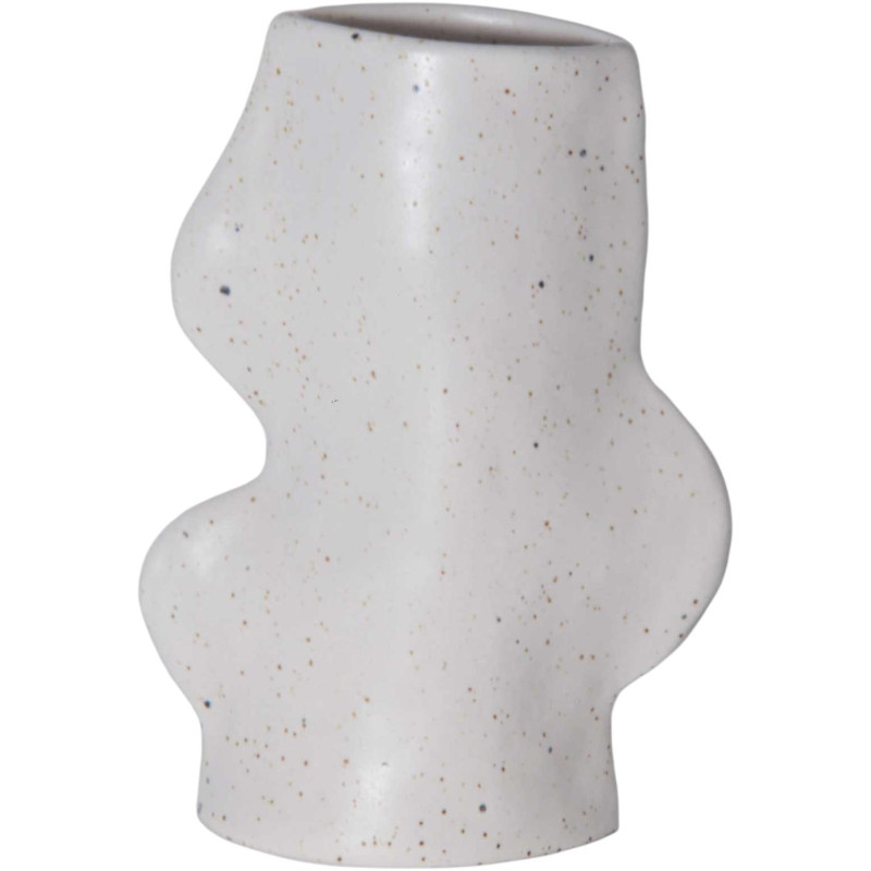 Vase céramique blanc moucheté 17 cm...