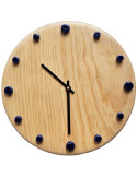Horloge murale bois silencieuse aiguilles noires bleu nuit 29 cm Aalborg