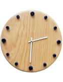 Horloge murale bois silencieuse aiguilles blanches bleu nuit 29 cm Aalborg
