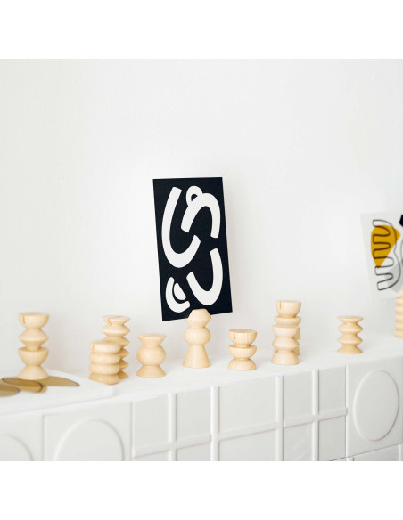 Lot de 10 porte-photos bois naturel Totem