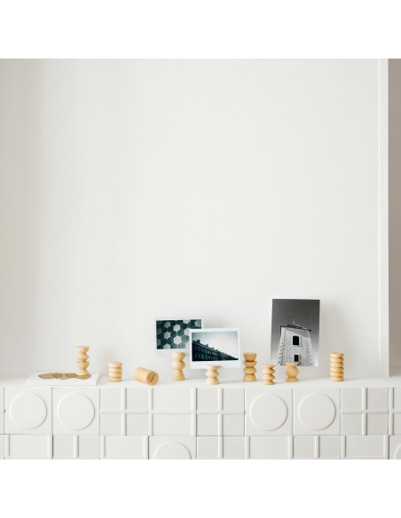 Lot de 10 porte-photos bois naturel Totem