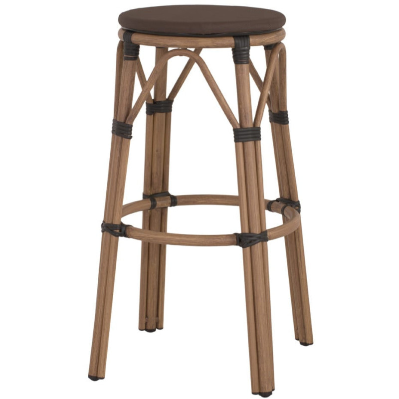 Tabouret de bar extérieur marron...