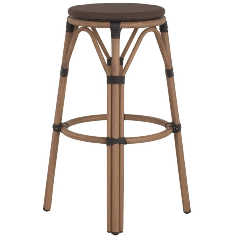 Tabouret de bar extérieur marron...