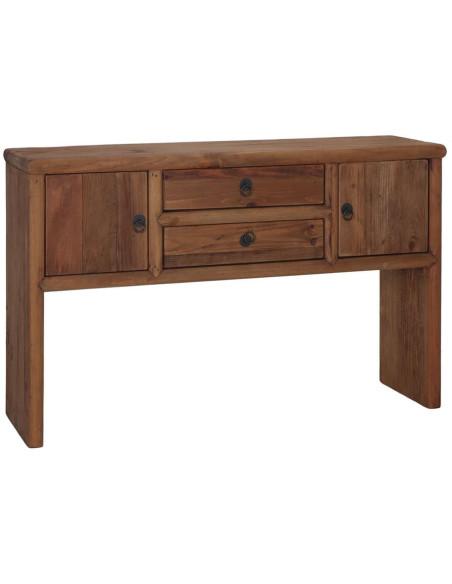 Console d’entrée bois recyclé naturel 120x35x70 cm Sienne
