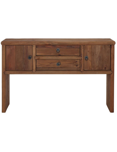 Console d’entrée bois recyclé naturel 120x35x70 cm Sienne