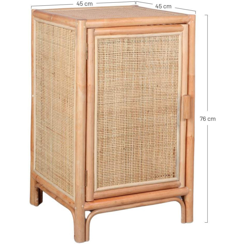 Table de chevet rotin cannage bambou...