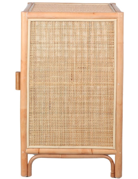 Table de chevet rotin cannage bambou naturel 45x45x70 cm Almería