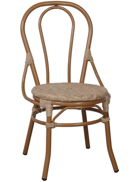 Chaise bistrot rotin synthétique extérieur effet bambou...
