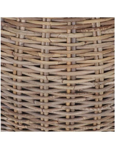 Table d’appoint rotin naturel et bois 50x50x56 cm Altea