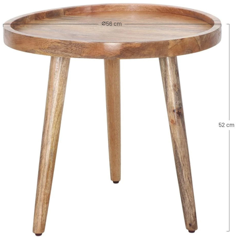 Table basse ronde bois de manguier...