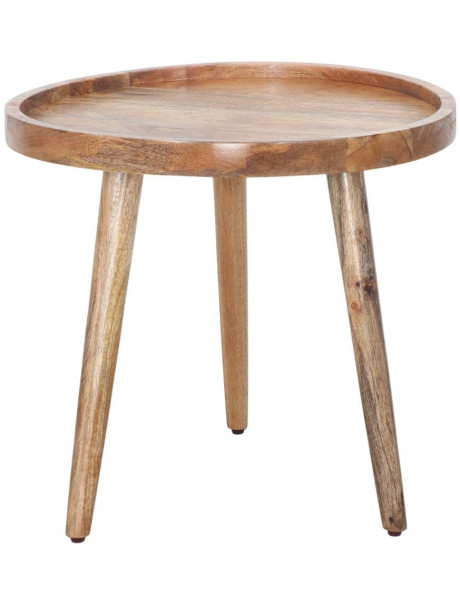 Table basse ronde bois de manguier naturel Ø58x52 cm Aarhus