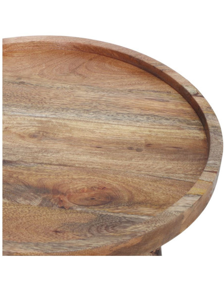 Table basse ronde bois de manguier naturel Ø58x52 cm Aarhus