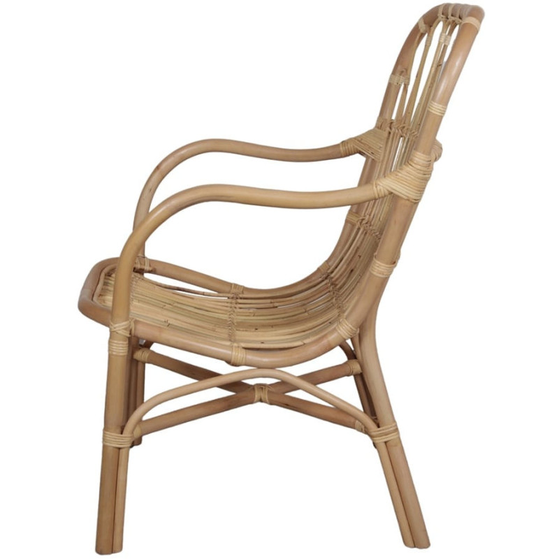 Fauteuil rotin naturel dossier haut...