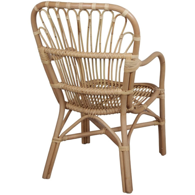 Fauteuil rotin naturel dossier haut...
