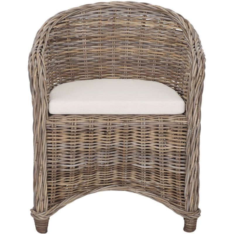 Fauteuil rotin naturel avec coussin...