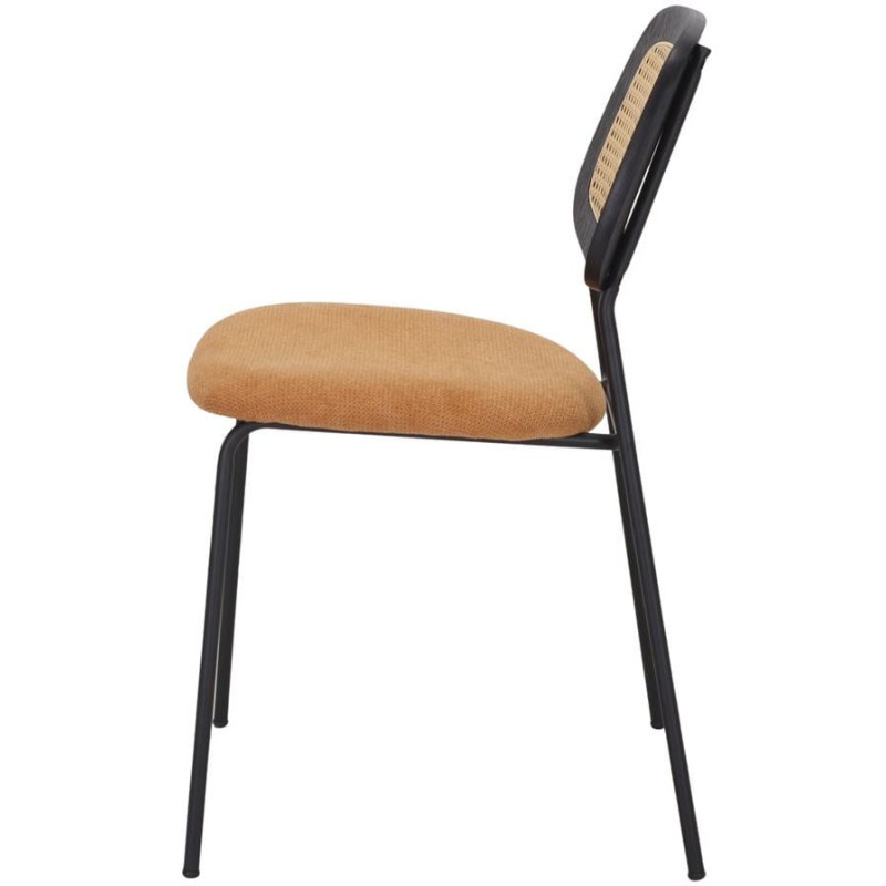 Chaise salle à manger cannage tissu...