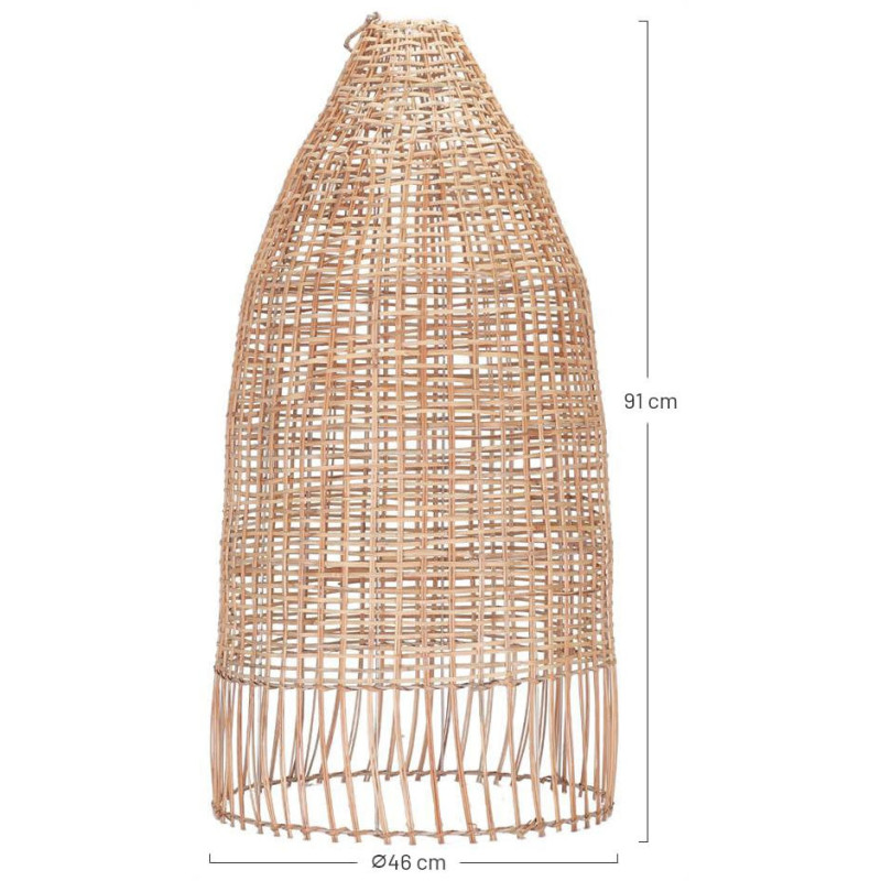 Abat-jour suspension rotin naturel...