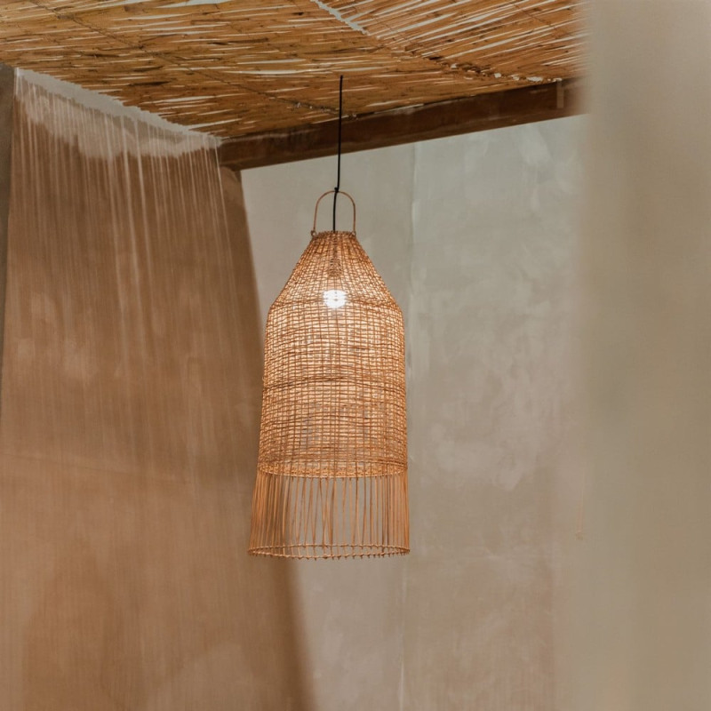 Abat-jour suspension rotin naturel...