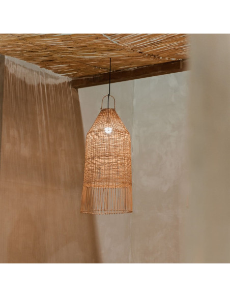 Abat-jour suspension rotin naturel Ø46x91 cm Cefalù