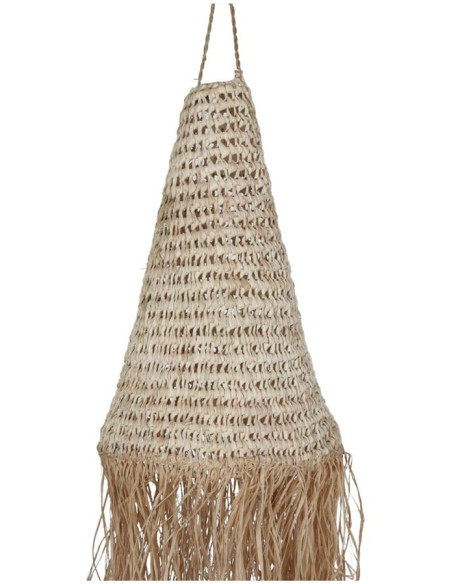 Abat-jour suspension esparto naturel à franges Ø35 cm Tavira