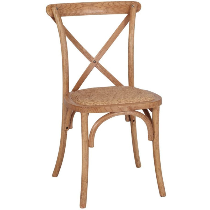 Chaise bistrot bois d’orme naturel...