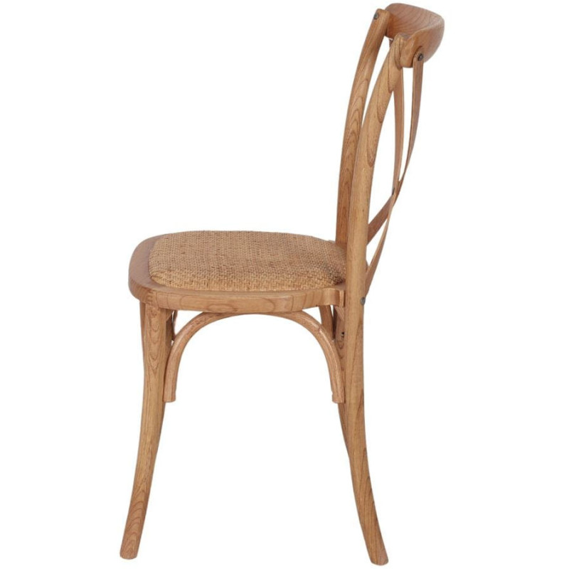 Chaise bistrot bois d’orme naturel...