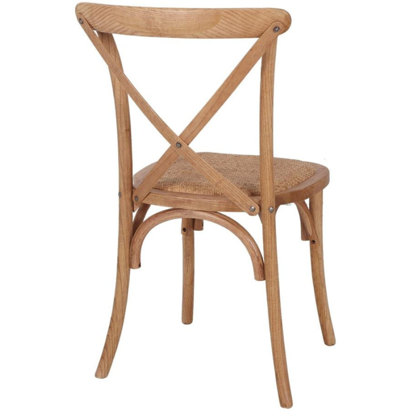 Chaise bistrot bois d’orme naturel...