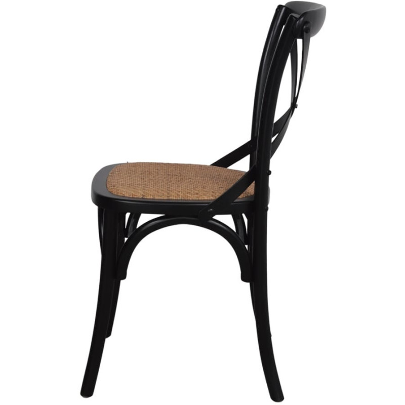 Chaise bistrot noire bois d’orme...