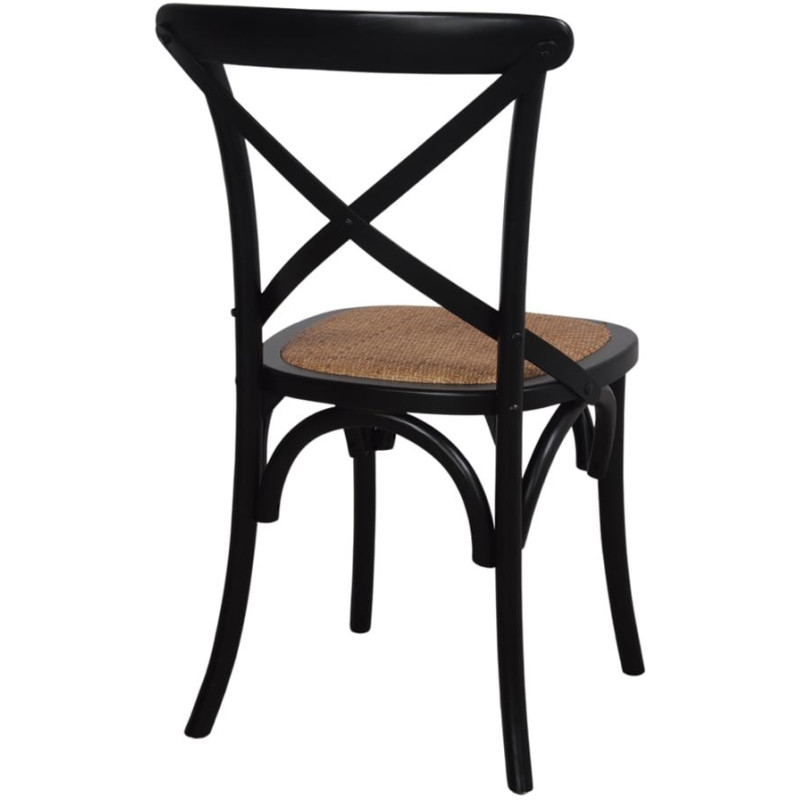 Chaise bistrot noire bois d’orme...