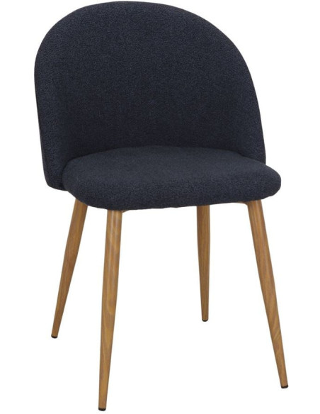 Lot de 2 chaises salle à manger tissu bleu marine 50x54x78 cm Naantali