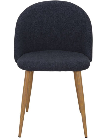 Lot de 2 chaises salle à manger tissu bleu marine 50x54x78 cm Naantali