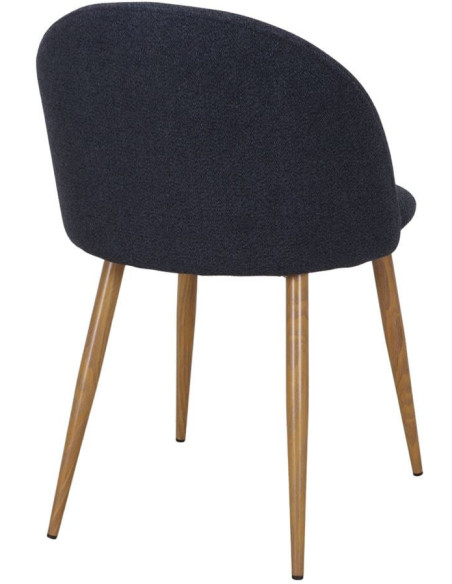 Lot de 2 chaises salle à manger tissu bleu marine 50x54x78 cm Naantali