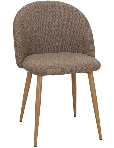 Lot de 2 chaises salle à manger tissu moka 50x54x78 cm Naantali
