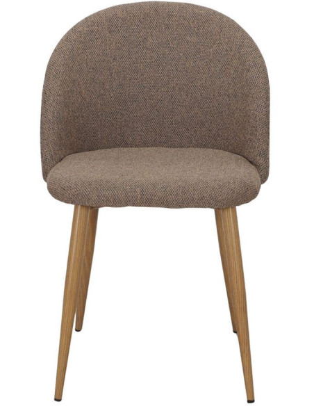 Lot de 2 chaises salle à manger tissu moka 50x54x78 cm Naantali