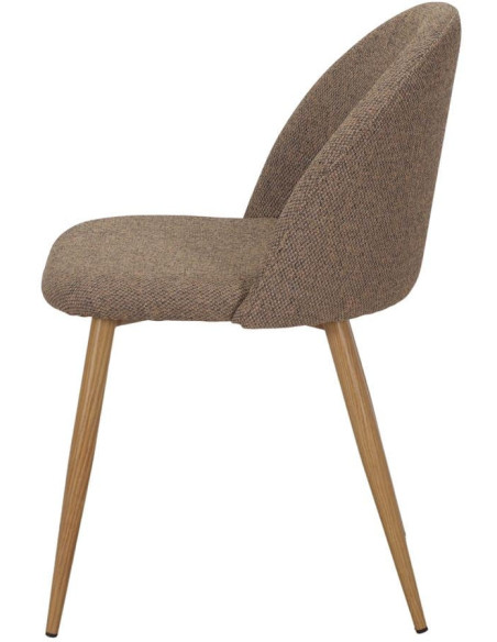 Lot de 2 chaises salle à manger tissu moka 50x54x78 cm Naantali