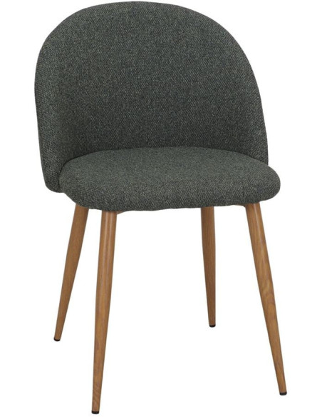 Lot de 2 chaises salle à manger tissu vert forêt 50x54x78 cm Naantali