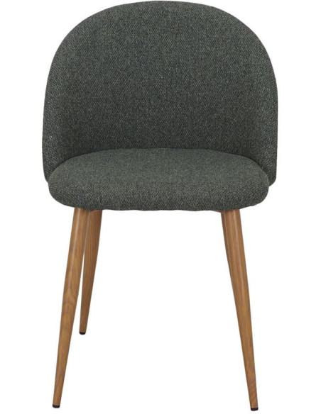Lot de 2 chaises salle à manger tissu vert forêt 50x54x78 cm Naantali
