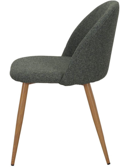 Lot de 2 chaises salle à manger tissu vert forêt 50x54x78 cm Naantali