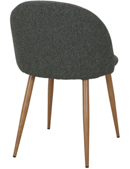 Lot de 2 chaises salle à manger tissu vert forêt 50x54x78 cm Naantali
