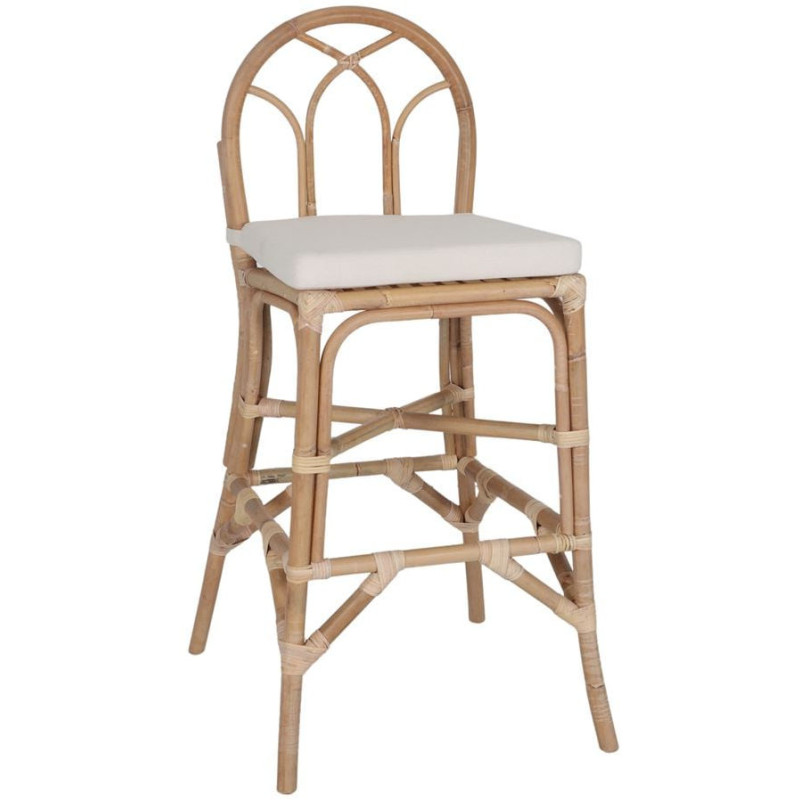 Tabouret de bar rotin naturel avec...