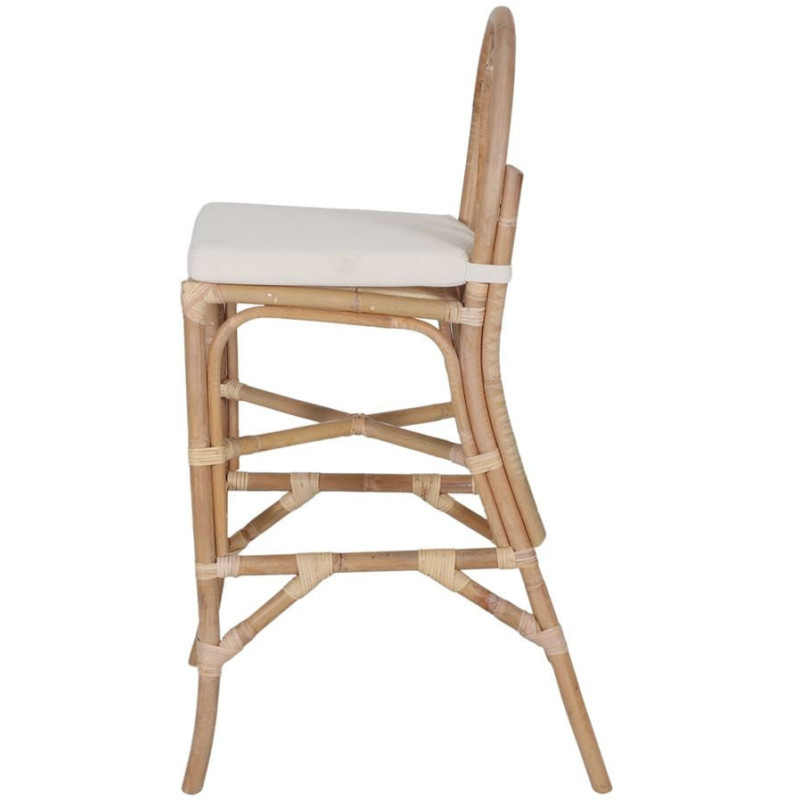 Tabouret de bar rotin naturel avec...