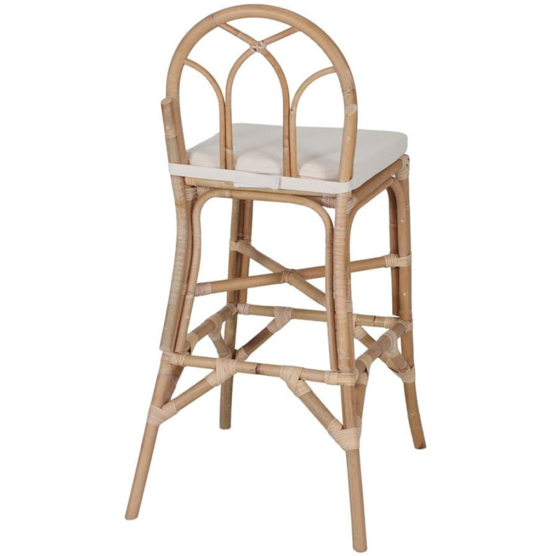 Tabouret de bar rotin naturel avec...