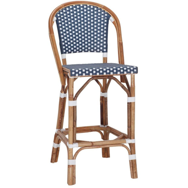 Tabouret de bar bistrot rotin naturel...