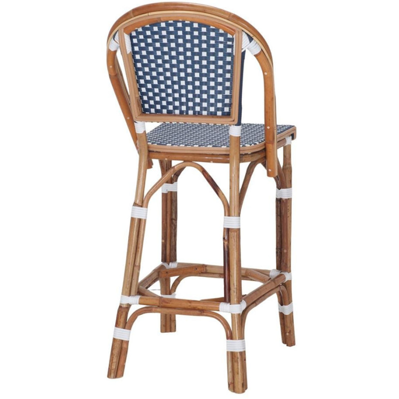 Tabouret de bar bistrot rotin naturel...