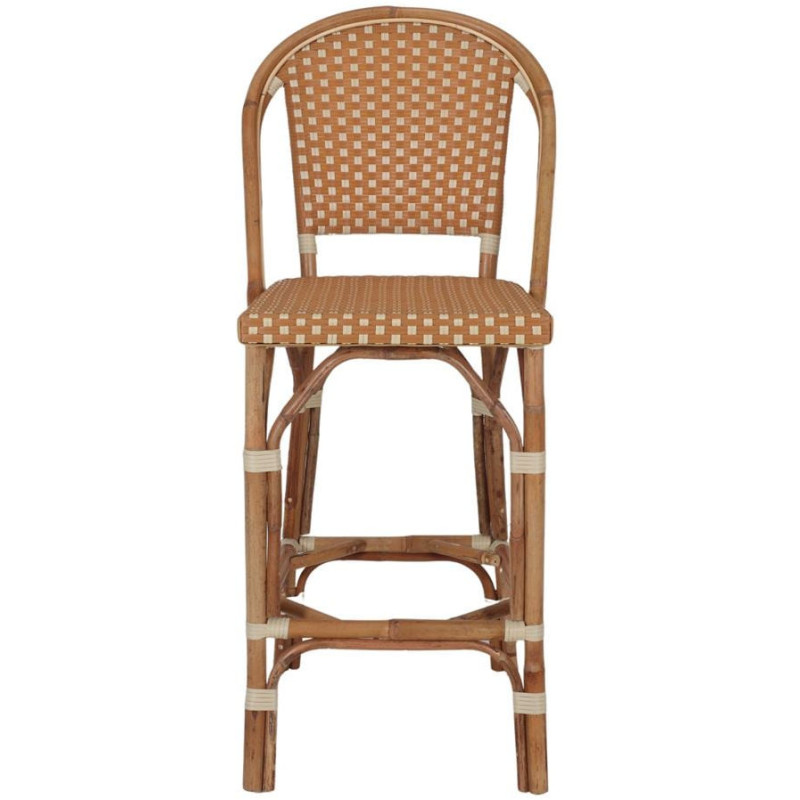 Tabouret de bar rotin bistrot curry...